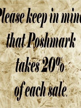 Poshmark Notice Graphic - Black Text on Cream Background